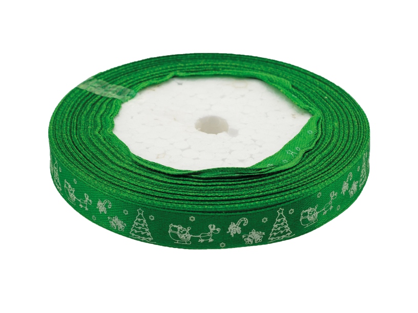 Wstążka satynowa Boże Narodzenie 12mmx22m WSX12-9 Brewis